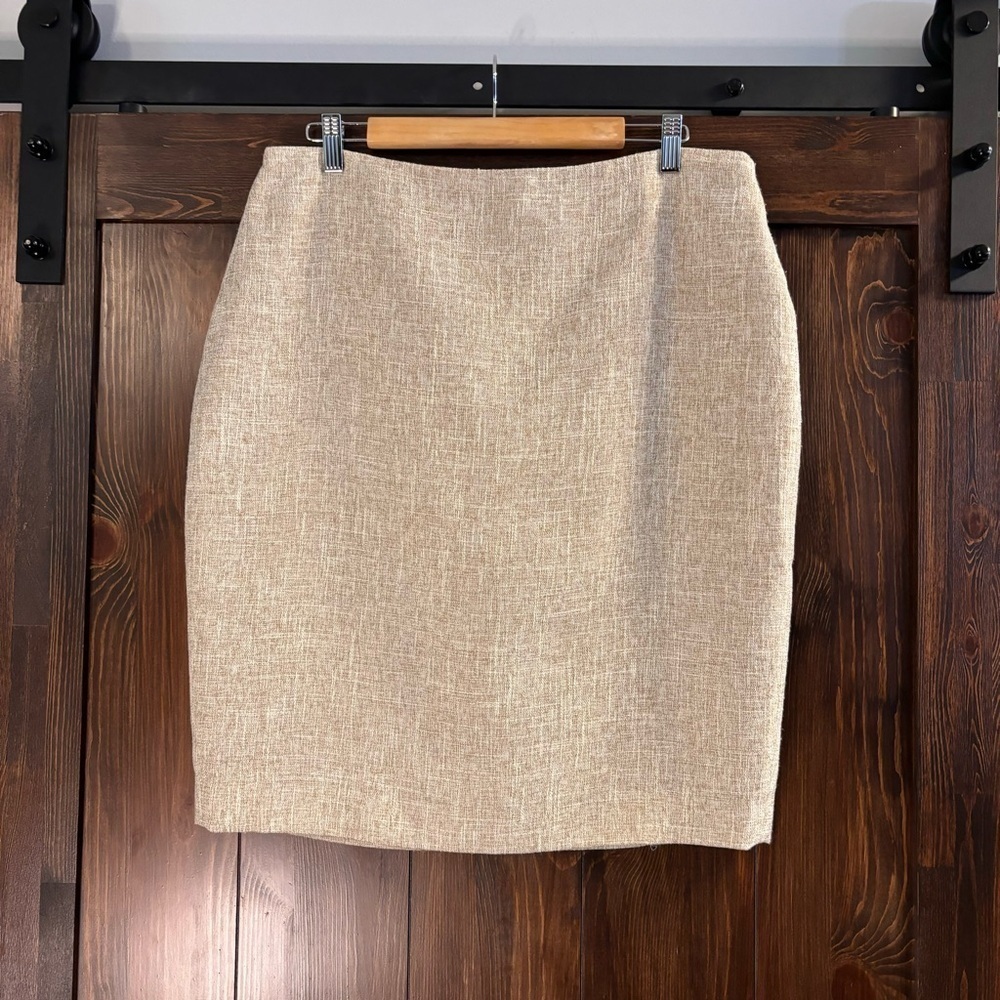 CALVIN KLEIN Women's Biscotti Knee-Length Textured Pencil Skirt NWT - Picture 5 of 6